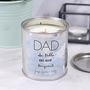 First Father's Day Paint Pot Scented Candle For Dad, thumbnail 9 of 10