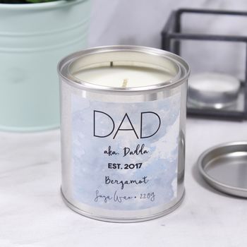 First Father's Day Paint Pot Scented Candle For Dad, 9 of 10