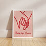 This Is Home Illustrated Holding Hands Print, thumbnail 4 of 9