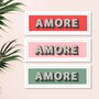 Framed Amore Typography Print, thumbnail 1 of 10