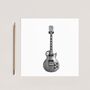 Guitar – Hand Drawn Music Greeting Card Illustration, thumbnail 2 of 6