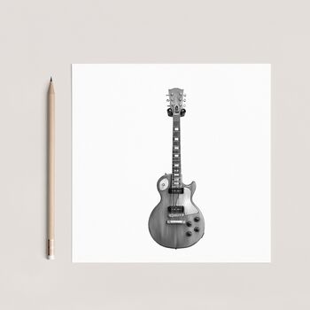 Guitar – Hand Drawn Music Greeting Card Illustration, 2 of 6