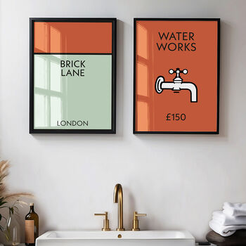 Set Of Two Personalised Monopoly Print And Waterworks, 7 of 11