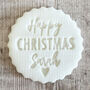 Personalised Christmas Embosser Happy Christmas Heart Cupcake Biscuits, thumbnail 1 of 4