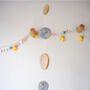 Clay And Decoupage Floral Disc Mobile, thumbnail 1 of 4