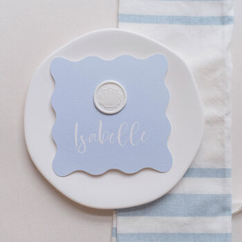 Wavy Shaped Place Cards With Wax Seals, 2 of 5