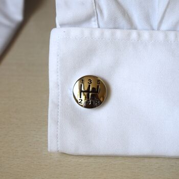 Gear Shift Cufflinks Silver Driving Enthusiast Gift For Him, 3 of 6