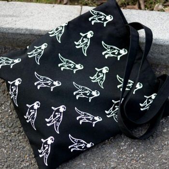 Canvas Abstract Cat Tote Bag For Friends, 6 of 7