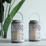 Set Of Two Candle Holders With Flameless LED Candles, thumbnail 1 of 5