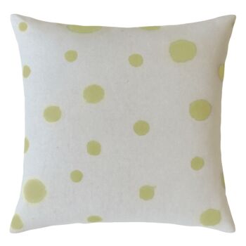 Hand Painted Sustainable Linen Cushion Polka Dot Print, 2 of 12
