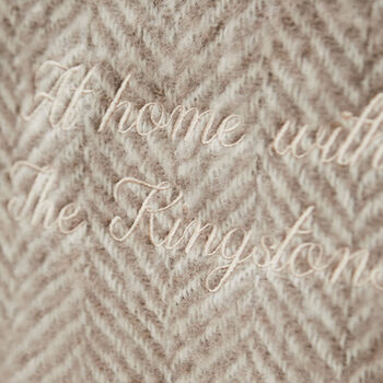 Personalised Herringbone Wool Blanket, 2 of 4