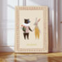 Best Friends Bear And Rabbit Nursery Art Print, thumbnail 1 of 3