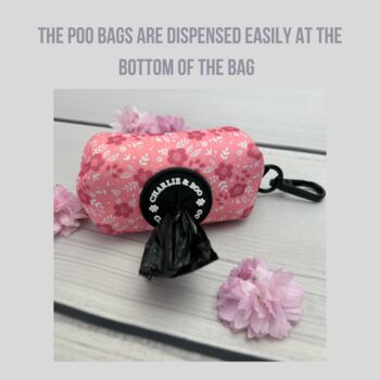 Pink Floral Dog Poo Bag Holder, 3 of 5