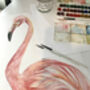 Teal Cushion 'Poise' Pink Flamingo Design, thumbnail 2 of 5