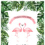 Personalised Engagement Flamingo Canvas Print, thumbnail 3 of 3