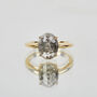 18ct Gold Grey Salt And Pepper Oval Diamond Ring, thumbnail 5 of 5