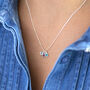 Sterling Silver Mini Family Birthstone Charm Necklace, thumbnail 3 of 6