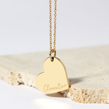 Personalised Name Silver Plated Heart Necklace, 12 of 12