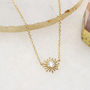 Personalised 18ct Gold Plated And Crystal Sun Pendant, thumbnail 2 of 8