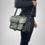 Camera Satchel Crossbody Leather Bag, thumbnail 3 of 12