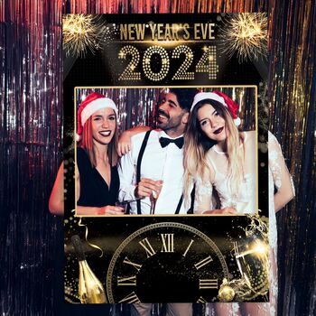 New Years Eve Photobooth Selfie Frame And Party Sign, 3 of 8