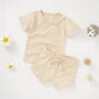 Organic Cotton T Shirt And Shorts Unisex Baby Set, thumbnail 2 of 5