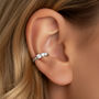 Women’s Ear Cuffs With Three Stones – 18k White Gold, thumbnail 1 of 4