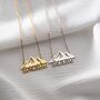 Personalised 'Adventure Awaits' Mountain Name Necklace, thumbnail 4 of 9