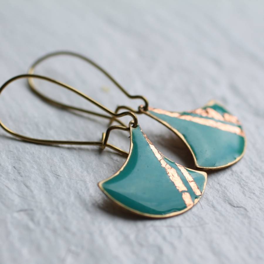 Art Deco Enamel Earrings By Silk Purse Sow S Ear Art Deco Enamel Earrings