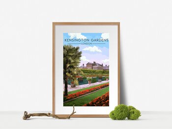 Kensington Gardens London Travel Poster Art Print, 4 of 8
