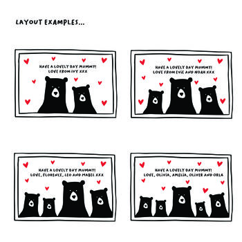 Personalised Build Your Own Mummy And Baby Bear Card, 2 of 4