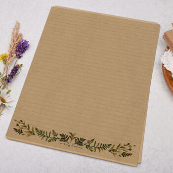 A4 Kraft Letter Writing Paper With Botanicals, 3 of 4