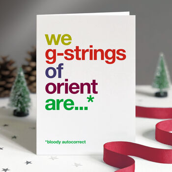 Autocorrect Pack Of Eight Funny Christmas Cards, 6 of 10