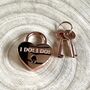 Personalised Rose Gold Heart Padlock Wedding Invite, thumbnail 5 of 7