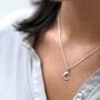 Solid Sterling Silver Moon Necklace, thumbnail 1 of 5