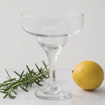 Engraved Cocktail Glass Personalised 50th Birthday Gift, 3 of 11