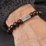Men's Personalised Touch On Wood Silver Bracelet, thumbnail 1 of 6