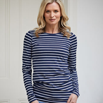 Long Length Cotton Striped Tee, 5 of 8