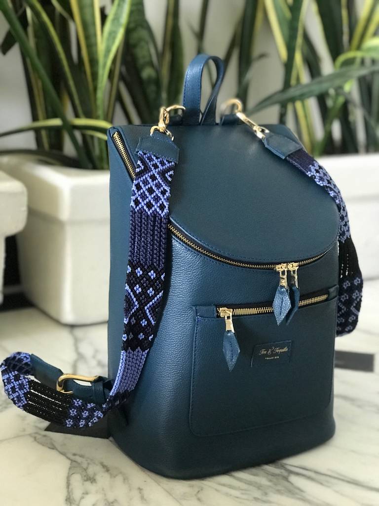 mens blue backpack