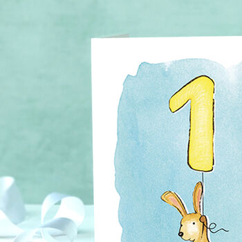 Rabbit First Birthday Card, 8 of 8