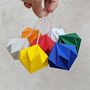 Eco Friendly Origami Diamond Paper Bauble, thumbnail 1 of 6