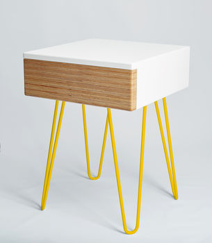 Roswell Bedside Table With Steel Hairpin Legs, 10 of 12