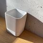 Ribbed Square Jar / Pen Holder | Concrete Jesmonite, thumbnail 4 of 7