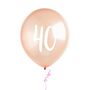 Five Rose Gold 40 Party Balloons, thumbnail 2 of 2