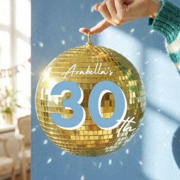 Personalised Big Birthday Gold Disco Ball, 3 of 5