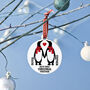 Personalised 'Our First Christmas' Penguin Bauble, thumbnail 4 of 7