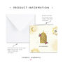 Eid Mubarak Card Arch In Cream And Black, thumbnail 2 of 3