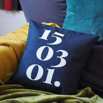 Personalised Date Cushion, 2 of 2