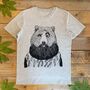 Bearded Bear Men's Organic T Shirt, thumbnail 3 of 9