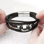 Personalised Men's Mayfair Leather Bracelet, thumbnail 3 of 8